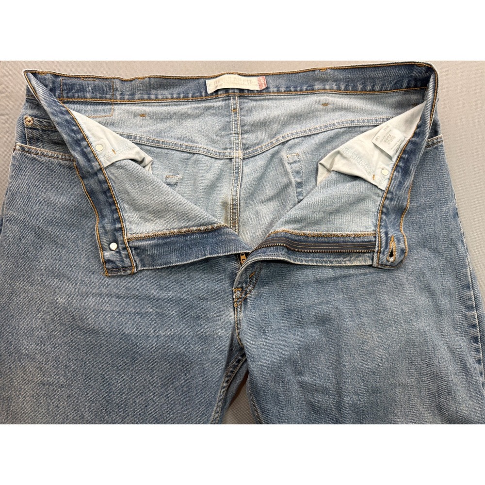 Levis 505 Regular Fit Jeans Light Wash Straight Leg Denim Big & Tall Men's 42x38 - Picture 12 of 15